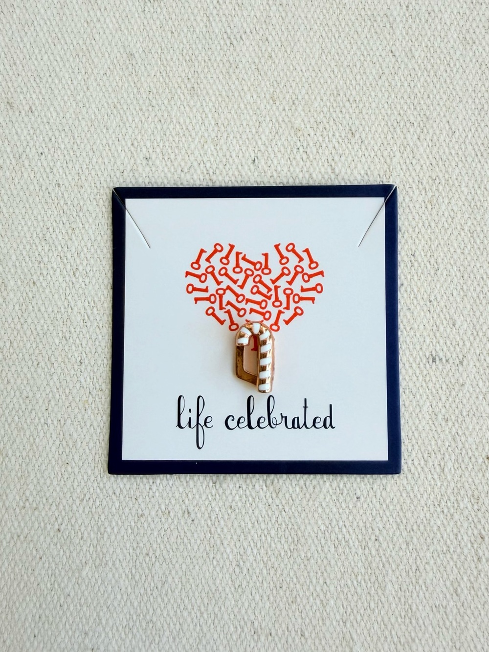 *Candy Cane Charm* KEEP COLLECTIVE Retired Rose Gold